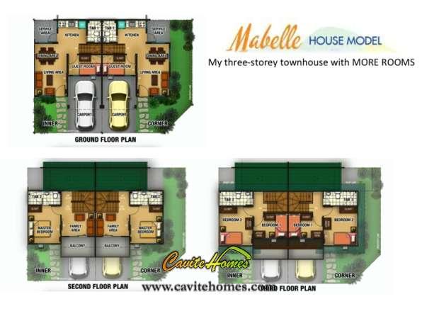 3 Storey, 4 Br, 3TB, Mabelle Townhouse, Imus Cavite House and Lot, 15 mins to Metro Manila via Cavitex, P1.9M 