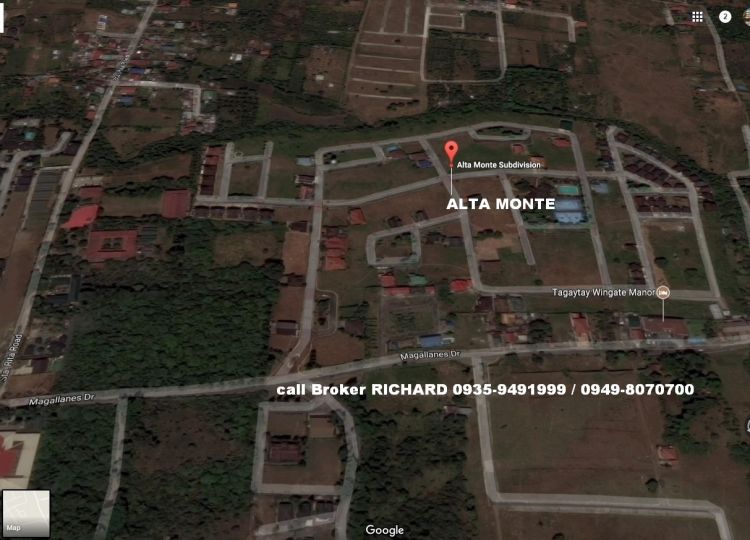 ALTA MONTE Tagaytay Residential Lots = 15,000/Sqm
