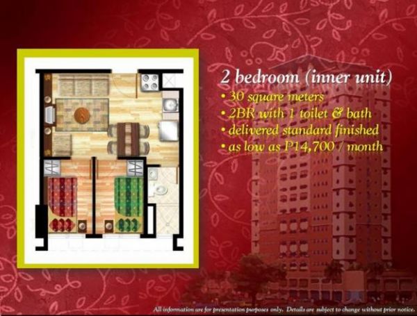 AFFORDABLE CONDO IN SAN JUAN WITH 10% DISCOUNT PROMO! NO DOWNPAYMENT CONDO @ RENT TO OWN SCHEME 2BR 30SQM AS LOW AS 11K/MO. CALL 09178562416