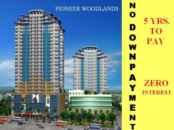 PIONEER WOODLANDS- 5 STAR CONDO YET AFFORDABLE FOR AS LOW AS 8K/MO. RENT TO OWN CONDO IN MANDALUYONG NEAR ORTIGAS AND MAKATI CBD. CALL 09178562416
