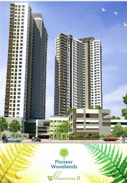 PIONEER WOODLANDS CONDO IN MANDALUYONG/ 1BR 26SQM RENT TO OWN CONDO FOR AS LOW AS 10K/MO. @ NO DOWNPAYMENT NEAR ORTIGAS AND MAKATI! CALL 09178562416
