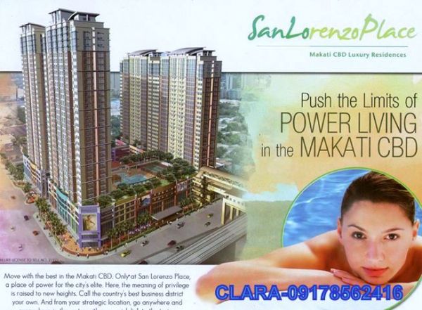 SAN LORENZO PLACE CONDO FOR SALE IN MAKATI MINUTES AWAY TO AYALA CBD, 1 BEDROOM 26SQM 13K/MO. NO DOWNPAYMENT; 5 YEARS TO PAY ZERO INTEREST!!