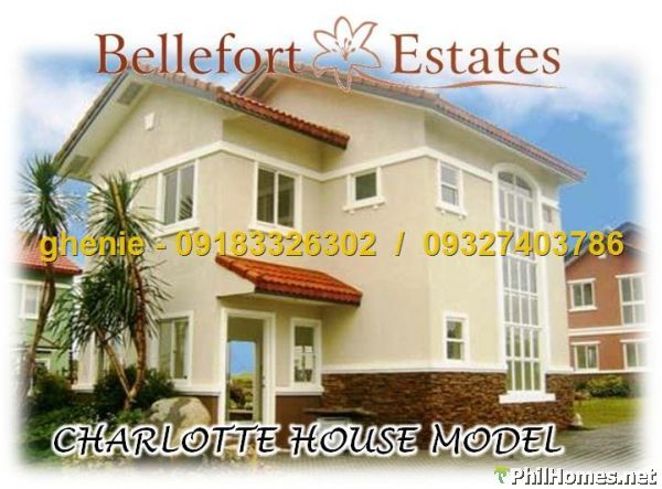 house and lot for sale CHARLOTTE MODEL HOUSE @ BELLEFORT ESTATES For a reasonable Price