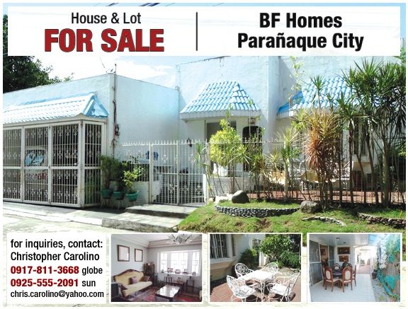 House and Lot for Sale BF Homes Paranaque