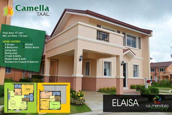 House & Lot for Sale Camella – Taal, Batangas (Elaisa)