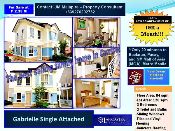 Cavite House and Lot 3BR 2TB Gabrielle Home in Cavite Php 21K Monthly