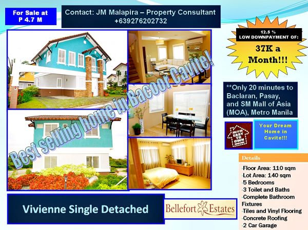 Best Vacation Home in Bacoor Cavite, Vivienne Single Home 37K A Month