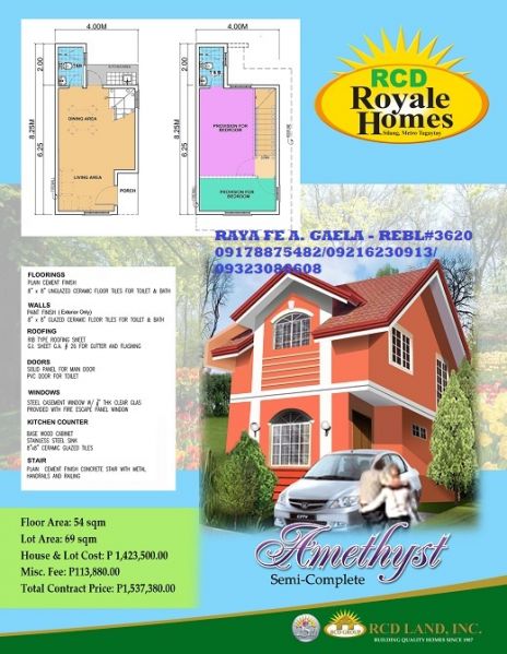 House and Lot for Sale in Silang Cavite Amethyst Model