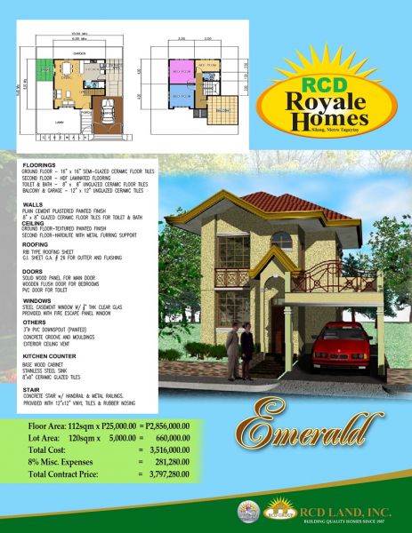 House and Lot for Sale in Silang Cavite Emerald Model